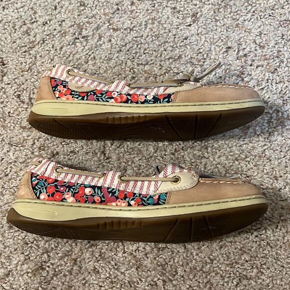 Sperry Top Sider Women’s Beige Floral Slip On Shoes Sz 8M - Picture 3 of 7